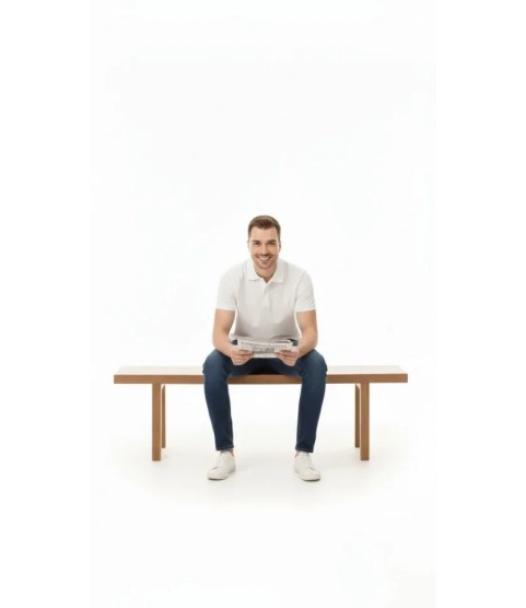 Erkek Pike Kumaş Düğmeli Yaka Regular Fit Günlük Kısa Kol Tişört T-shirt - Beyaz