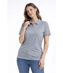 Pike Kumaş Düğmeli Yaka Regular Rahat Günlük Kısa Kol Tişört T-shirt - Gri