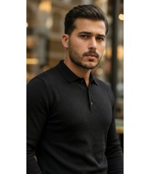 Erkek Düğme Yakalı Triko