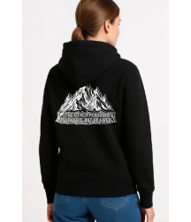Nihilist Penguen Temalı Oversize Kapüşonlu Sweatshirt - Siyah