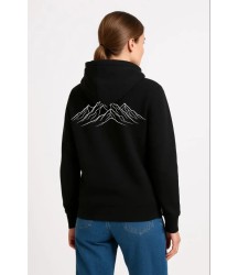 Nihilist Penguen Özel Tasarım Oversize Kapüşonlu Sweatshirt - Siyah