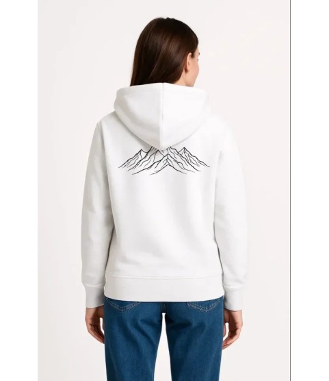 Nihilist Penguen Özel Tasarım Oversize Kapüşonlu Sweatshirt - Beyaz
