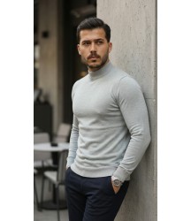 Erkek Yarım Balıkçı Yaka Pamuklu Triko