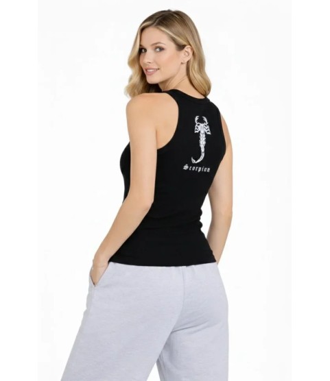 Fitilli Atlet Sıfır Yaka Slim Fit Arka Baskılı Spor Atlet - Siyah Fitilli Atlet Sıfır Yaka Slim Fit Arka Baskılı Spor Atlet - Siyah