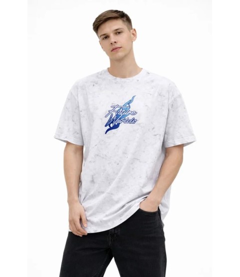 Erkek Asit Yıkamalı Oversize Tişört Future Worlds Baskılı Bisiklet Yaka Kısa Kollu Streetwear %100 Pamuk Street Style T-Shirt - Beyaz Erkek Asit Yıkamalı Oversize Tişört Future Worlds Baskılı Bisiklet Yaka Kısa Kollu Streetwear %100 Pamuk Street Style T-Shirt - Beyaz