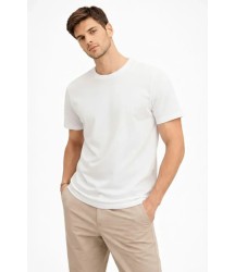 Erkek Bisiklet Yaka Tişört Regular Kalıp Basic Pamuklu Günlük Kullanım T-shirt - Beyaz