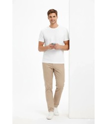 Erkek Bisiklet Yaka Tişört Regular Kalıp Basic Pamuklu Günlük Kullanım T-shirt - Beyaz