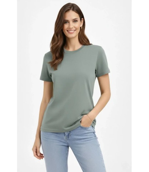 Bisiklet Yaka Tişört Regular Kalıp Basic Pamuklu Günlük Kullanım T-shirt - Mint Yeşili Bisiklet Yaka Tişört Regular Kalıp Basic Pamuklu Günlük Kullanım T-shirt - Mint Yeşili