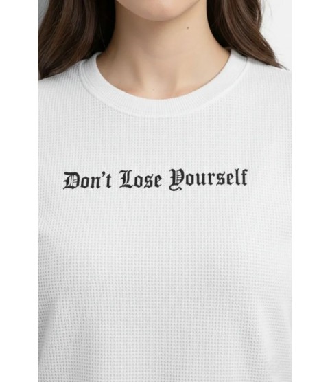 Wafıl Kumaş Tişört Regular Kalıp Bisiklet Yaka Baskılı Günlük Basic T-Shirt - Beyaz Wafıl Kumaş Tişört Regular Kalıp Bisiklet Yaka Baskılı Günlük Basic T-Shirt - Beyaz