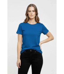 T-Shirt Bisiklet Yaka Slim Fit Likralı Tişört Günlük Basic Body - İndigo