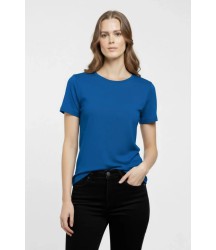 T-Shirt Bisiklet Yaka Slim Fit Likralı Tişört Günlük Basic Body - İndigo