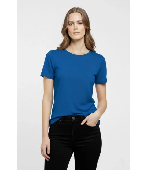 T-Shirt Bisiklet Yaka Slim Fit Likralı Tişört Günlük Basic Body - İndigo T-Shirt Bisiklet Yaka Slim Fit Likralı Tişört Günlük Basic Body - İndigo