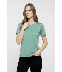 T-Shirt Bisiklet Yaka Slim Fit Likralı Tişört Günlük Basic Body - Mint Yeşili