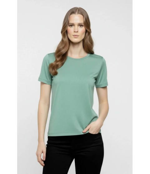 T-Shirt Bisiklet Yaka Slim Fit Likralı Tişört Günlük Basic Body - Mint Yeşili T-Shirt Bisiklet Yaka Slim Fit Likralı Tişört Günlük Basic Body - Mint Yeşili