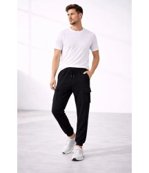 Erkek Jogger Eşofman Altı Regular Fit , Kargo Cepli, Lastikli Paça, Günlük Spor Pantolon - Siyah