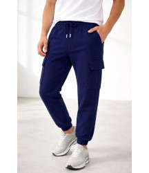 Erkek Jogger Eşofman Altı Regular Fit , Kargo Cepli, Lastikli Paça, Günlük Spor Pantolon - Lacivert