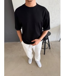 Erkek Duble Kol Basic Tişört