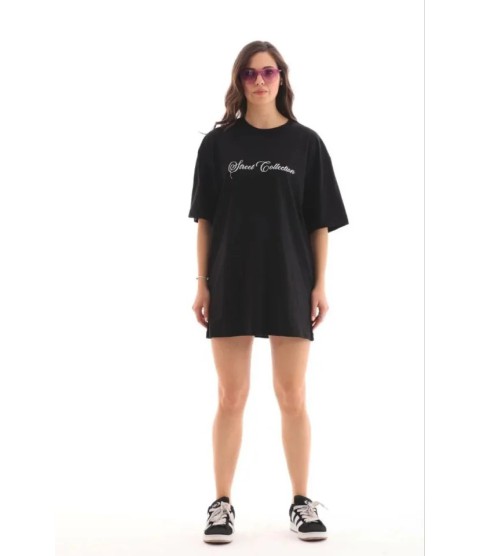Baskılı T-Shirt Kısa Kol Bisiklet Yaka Regular Rahat Kalıp Günlük Tişört - Siyah Baskılı T-Shirt Kısa Kol Bisiklet Yaka Regular Rahat Kalıp Günlük Tişört - Siyah