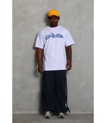 Erkek Baskılı T-Shirt Kısa Kol Bisiklet Yaka Regular Fit Rahat Kalıp Günlük Tişört - Beyaz
