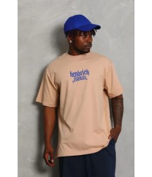 Erkek Baskılı T-Shirt Kısa Kol Bisiklet Yaka Regular Fit Rahat Kalıp Günlük Tişört - Bej