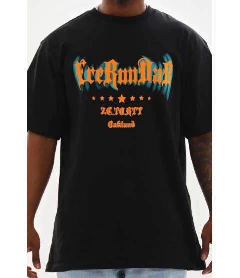 Erkek Baskılı T-Shirt Kısa Kol Bisiklet Yaka Regular Fit Rahat Kalıp Günlük Tişört - Siyah