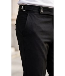 Erkek Toka Detaylı Oldmoney Kumaş Pantolon