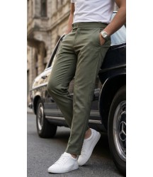 Erkek Toka Detaylı Oldmoney Kumaş Pantolon