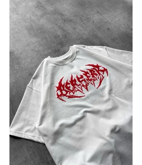 Erkek Baskılı T-Shirt Yazlık Kısa Kol Bisiklet Yaka Rahat Kalıp Tişört - Beyaz
