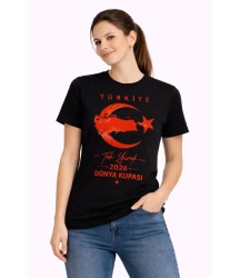 TÜRKİYE Ay Yıldız 2026 Dünya Kupasi Taraftar Forma T-Shirt - Siyah