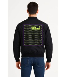 Ön Arka Bomber Ceket - Siyah