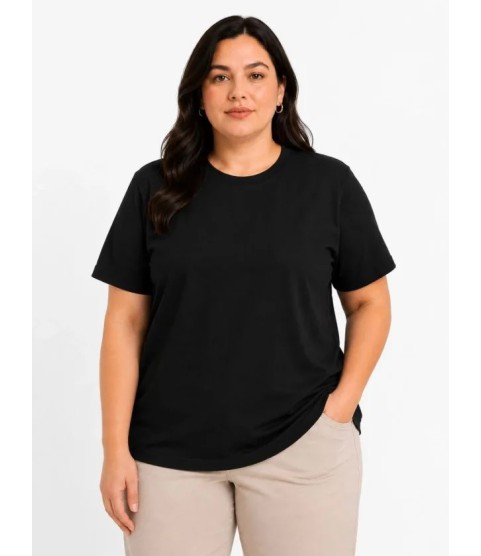 Battal Big Size Basic Tişört Bisiklet Yaka Rahat Kalıp T-Shirt - Siyah Battal Big Size Basic Tişört Bisiklet Yaka Rahat Kalıp T-Shirt - Siyah