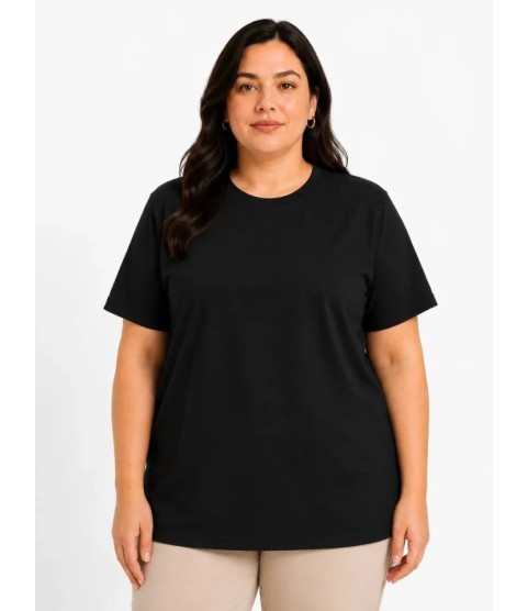 Battal Big Size Basic Tişört Bisiklet Yaka Rahat Kalıp T-Shirt - Siyah Battal Big Size Basic Tişört Bisiklet Yaka Rahat Kalıp T-Shirt - Siyah