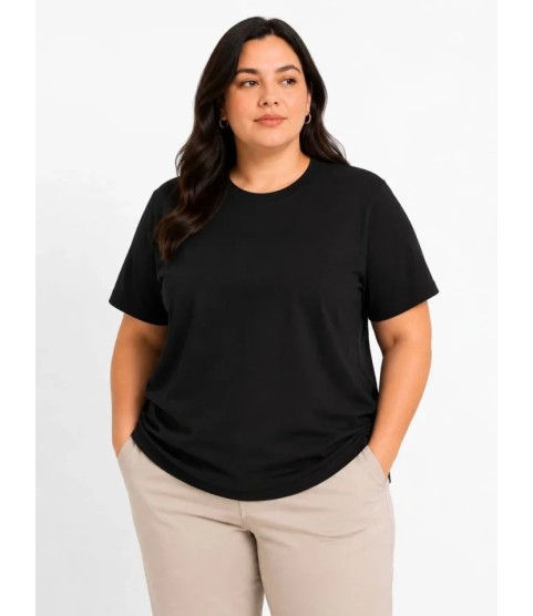 Battal Big Size Basic Tişört Bisiklet Yaka Rahat Kalıp T-Shirt - Siyah Battal Big Size Basic Tişört Bisiklet Yaka Rahat Kalıp T-Shirt - Siyah