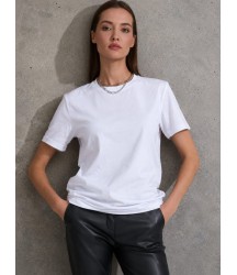 Unisex Kısa Kollu Bisiklet Yaka Basic Viskon Bluz