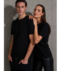 Unisex Kısa Kollu Bisiklet Yaka Basic Viskon Bluz