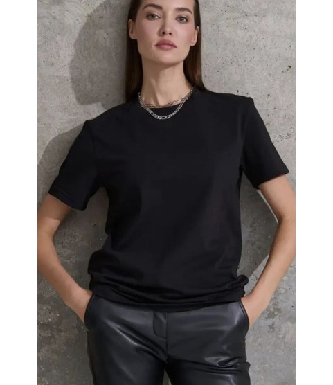 Unisex Kısa Kollu Bisiklet Yaka Basic Viskon Bluz Unisex Kısa Kollu Bisiklet Yaka Basic Viskon Bluz
