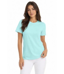 T-Shirt Bisiklet Yaka Slim Fit Likralı Tişört Günlük Basic Body - Turkuaz