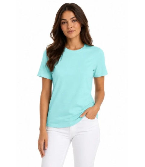 T-Shirt Bisiklet Yaka Slim Fit Likralı Tişört Günlük Basic Body - Turkuaz T-Shirt Bisiklet Yaka Slim Fit Likralı Tişört Günlük Basic Body - Turkuaz