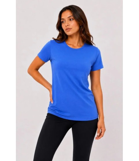 Basic Tişört Bisiklet Yaka Kısa Kol Günlük Yazlık Slim Fit T-Shirt - Mavi Basic Tişört Bisiklet Yaka Kısa Kol Günlük Yazlık Slim Fit T-Shirt - Mavi