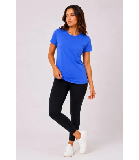 Basic Tişört Bisiklet Yaka Kısa Kol Günlük Yazlık Slim Fit T-Shirt - Mavi Basic Tişört Bisiklet Yaka Kısa Kol Günlük Yazlık Slim Fit T-Shirt - Mavi
