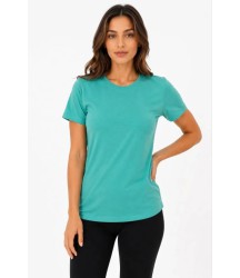 Basic Tişört Bisiklet Yaka Kısa Kol Günlük Yazlık Slim Fit T-Shirt - Su Yeşili