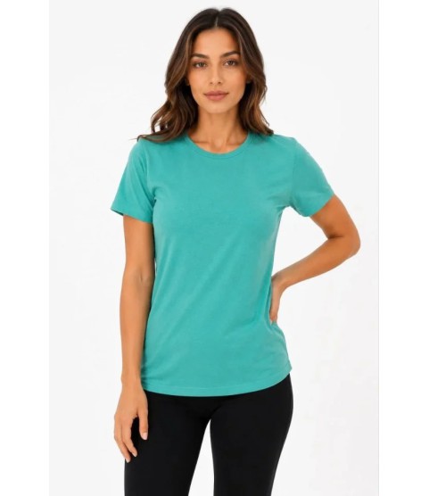 Basic Tişört Bisiklet Yaka Kısa Kol Günlük Yazlık Slim Fit T-Shirt - Su Yeşili Basic Tişört Bisiklet Yaka Kısa Kol Günlük Yazlık Slim Fit T-Shirt - Su Yeşili
