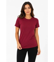 Basic Tişört Bisiklet Yaka Kısa Kol Günlük Yazlık Slim Fit T-Shirt - Bordo