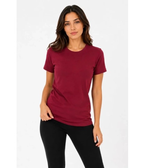 Basic Tişört Bisiklet Yaka Kısa Kol Günlük Yazlık Slim Fit T-Shirt - Bordo Basic Tişört Bisiklet Yaka Kısa Kol Günlük Yazlık Slim Fit T-Shirt - Bordo