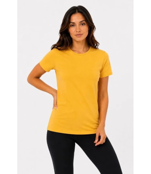 Basic Tişört Bisiklet Yaka Kısa Kol Günlük Yazlık Slim Fit T-Shirt - Sarı Basic Tişört Bisiklet Yaka Kısa Kol Günlük Yazlık Slim Fit T-Shirt - Sarı