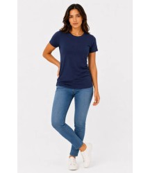Basic Tişört Bisiklet Yaka Kısa Kol Günlük Yazlık Slim Fit T-Shirt - Lacivert