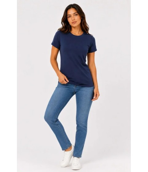 Basic Tişört Bisiklet Yaka Kısa Kol Günlük Yazlık Slim Fit T-Shirt - Lacivert Basic Tişört Bisiklet Yaka Kısa Kol Günlük Yazlık Slim Fit T-Shirt - Lacivert
