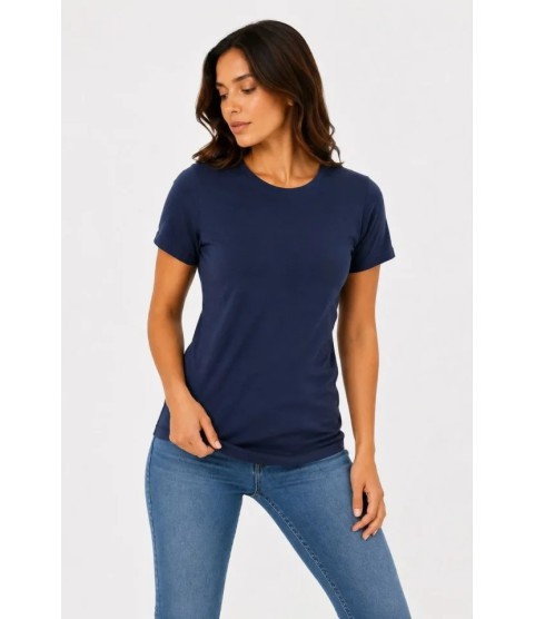 Basic Tişört Bisiklet Yaka Kısa Kol Günlük Yazlık Slim Fit T-Shirt - Lacivert Basic Tişört Bisiklet Yaka Kısa Kol Günlük Yazlık Slim Fit T-Shirt - Lacivert