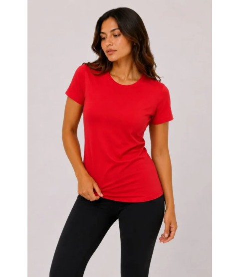 Basic Tişört Bisiklet Yaka Kısa Kol Günlük Yazlık Slim Fit T-Shirt - Kırmızı Basic Tişört Bisiklet Yaka Kısa Kol Günlük Yazlık Slim Fit T-Shirt - Kırmızı