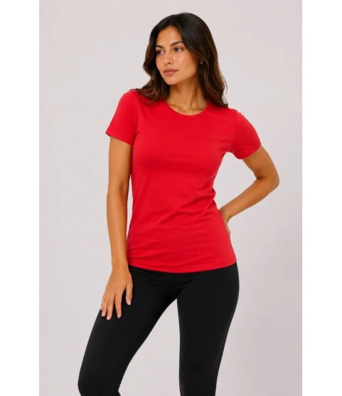 Basic Tişört Bisiklet Yaka Kısa Kol Günlük Yazlık Slim Fit T-Shirt - Kırmızı Basic Tişört Bisiklet Yaka Kısa Kol Günlük Yazlık Slim Fit T-Shirt - Kırmızı